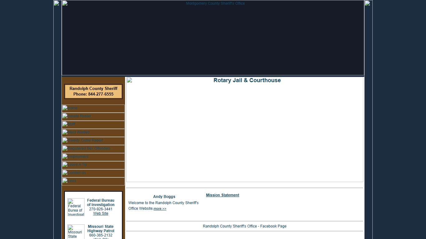 Welcome to the Randolph County Sheriff's Department