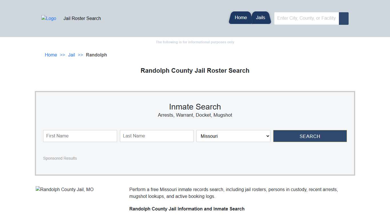 Randolph County Jail Roster Search | Jail Roster Search
